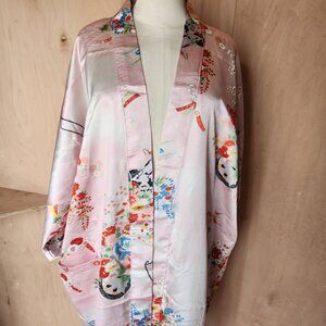 Satin Floral Kimono